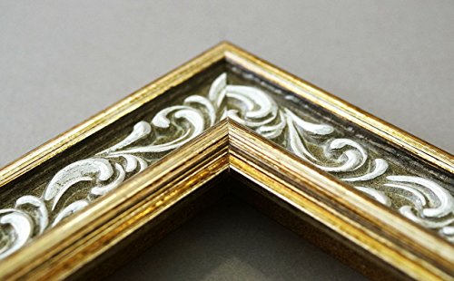 Spiegel Wandspiegel Badspiegel Flurspiegel Garderobenspiegel – Über 200 Größen – Verona Grün Gold 4,4 – Außenmaß des Spiegels 70 x 140 – Wunschmaße auf Anfrage – Antik, Barock - 4