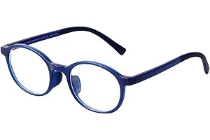 ADEWU ADE WU Occhiali per bambini Filtra per occhiali rotondi anti-luce blu monta, TR90 occhiali anti-affaticamento telaio per ragazze e ragazzi