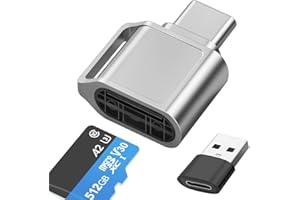 MEPSIES Czytnik kart Micro SD, czytnik kart pamięci TF USB C z adapterem typu C na USB, kompatybilny z laptopami, MacBook Pro/Air, iPhone 15, telefonami Galaxy i innymi