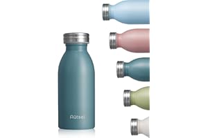 Autsel Stainless Steel Water Bottle 350ml Double Walled Vacuum Insulated Metal Water Bottle Leakproof Sports Flask Bottle BPA Free