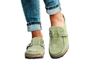 DaYee Lässige, bequeme Damen-Clogs aus Veloursleder
