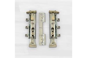 Pack de 2 Colgadores Ocultos - Anlcaje ideal para Muebles de Cocina y de Baño - Altura y Profundidad Ajustable - Metal - Medidas 15.9 x 7.6 x 3 cm - Harte