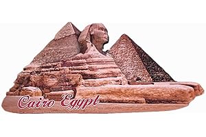 MUYU MAGNET Magnete da frigorifero 3D con sfinge del Cairo Egitto, souvenir da viaggio, idea regalo, collezione artigianale in legno