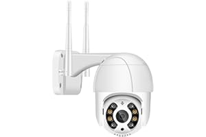 1080P Cameras de Vigilancia WiFi, Camara WiFi Exterior Motorizada Impermeable IP66 con Audio de Dos Vías, Visión Nocturna en 