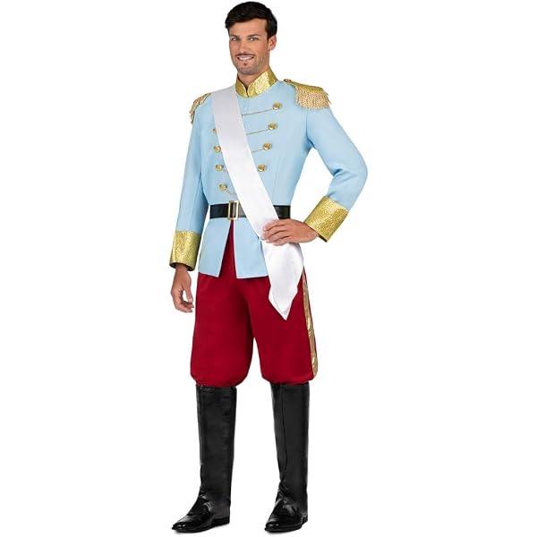 Widmann - Costume da Principe Reale Tg. XL, Re, Nobile (giacca con fascia, pantaloni, cintura, guanti), 23574 Widmann - Costume da Principe Reale Tg. XL, Re, Nobile (giacca con fascia, pantaloni, cintura, guanti), 23574