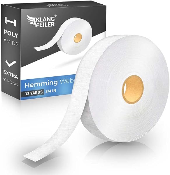 Klangfeiler® Hemming Tape 30 Metres I Extra Strong I Ironing Tape for Ironing I Ironing Adhesive Curtains Hardine Better Than Sewing Hemmed Fleece - 1