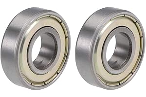 TOP-VIGOR 2Pcs 6001ZZ Deep Groove Ball Bearings, Z2 12mm x 28mm x 8mm Double Sealed Industrial Bearings, Chrome Steel Skateboard Bearings for Electrical Instrument Equipment