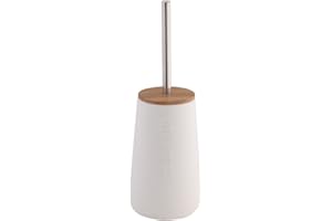 axentia Bonja Wellness Escobillas y portaescobillas de Inodoro, dolomita, Blanco, Ø 11,5 cm