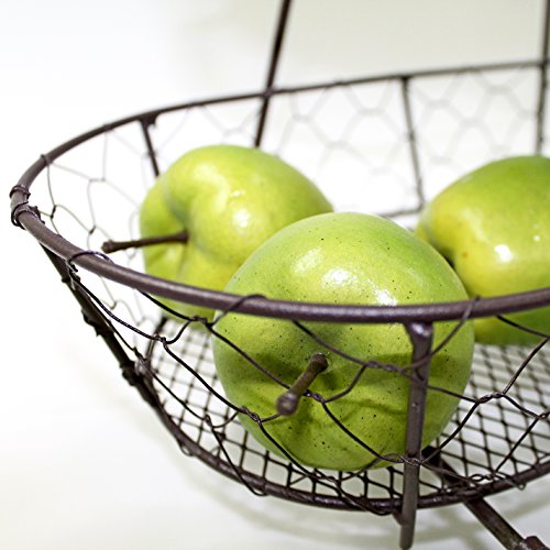 Etagere aus Metall mit 3 Körben für Obst & Gemüse – Shabby Landhaus Vintage - 6
