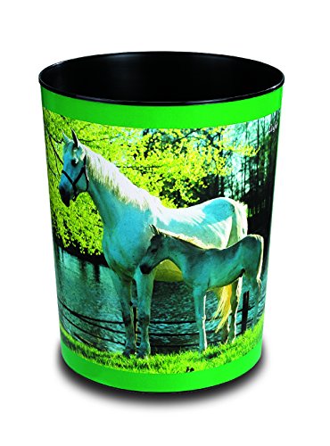 Läufer Waste-Paper Basket Curious Kittens Design 13 Litres Pferd und Fohlen am See