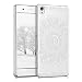Produktbild kwmobile Hülle für Sony Xperia XA - Crystal Case Handy Schutzhülle Kunststoff - Backcover Cover klar Blume Design Weiß Transparent