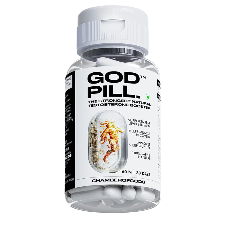 CHAMBEROFGODS GODPILL Testosterone Supplement for Men | Special Blend with Ashwagandha, Tongkat Ali & Fadogia Agrestis | Supp