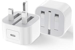 MAXZIQF 2 Pack USB C Plug Fast Charge【MFI Certified】20W Folding USB-C adapter for i Phone 16/15/14/13/12/11/X,iPad, AirPods Pro, Type C-Adapter Fast USB c Charger UK Adapter