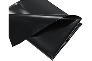 Victoam Teichfolie,3 * 6m Teichwanne Stärke 0.5mm-HDPE Schwarz Teichplane Dichtungsfolie Teichmembran Schwimmteich Folie,für Fischteiche, Brunnen, Wassergarten und Wasserfall,Gartenteich, Teichbecken