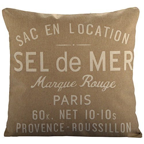 Kissenhülle SEL DE MER Kissenbezug Bezug Dekokissen 45x45 cm Kissenhüllen Kissen (Beige)