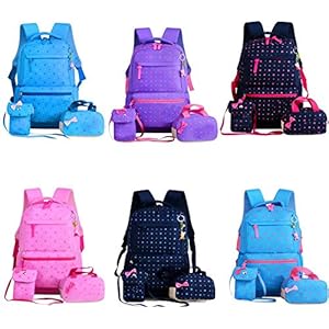Mochila Niñas Adolescentes Mochila Escolar Impermeable Niñas Bolsos Mochilas Mochila Escolar + Bolsa De Hombro + Bolsa De Mano 43 * 32 * 18cm