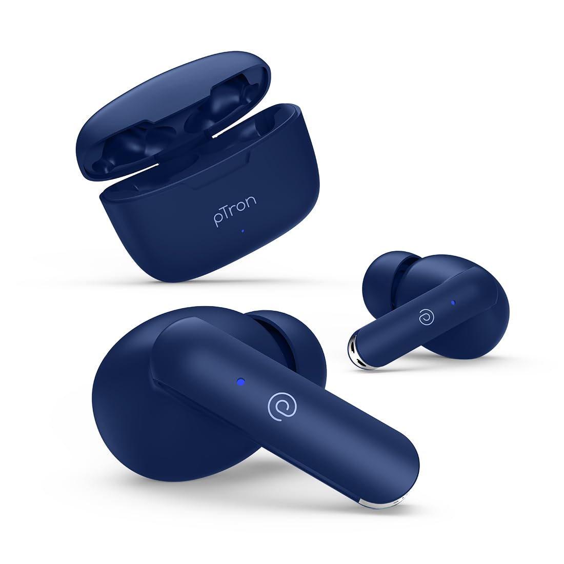 pTron Bassbuds Duo in Ear Earbuds with 32Hrs Total Playtime, Bluetooth 5.1 Wireless Headphones, Stereo Audio, Touch Control T