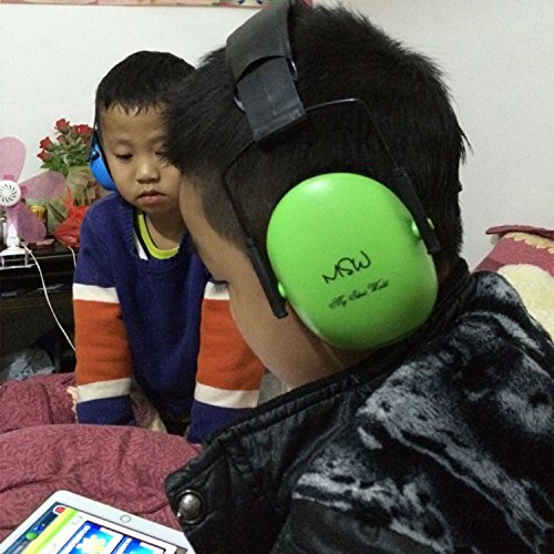 Ear Muffs Headband Sicherheit Ohrenschützer NRR 22 dB Gehörschutz, Faltende-gepolsterter Kopfbügel Kapselgehörschützer mit Weichschaum für Erwachsene und Kinder(Rosa) - 8