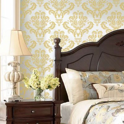 Todo-Stencil - Stencil Damast 002 Siria, mascherina, stencil 45 x 70 cm, motivo 43 x 68 cm, damasco 35 x 30 cm