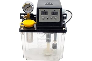 Toplionace 220V Automatisk Smörjpump, 1L / 2L Elektromagnetisk Oljepump Dual Digital Display Svarvolja (2L, med Tryckmätare)