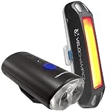 VeloChampion Bike Lights USB Rechargeable Front and Rear Set