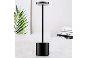 bravzurg Lampara Escritorio LED Sin Cable, 5000mAh Lamparas de Mesa Recargable Portatil, Lámpara Inalambrica Bateria Recargables, Para Exterior, Mesita Noche, Jardin, Salon, Restaurante, Sobremesa