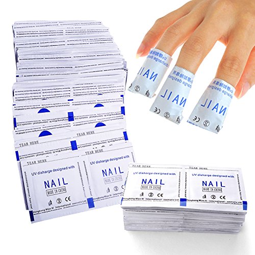Elite99 50/100/150/200pcs Gel Polish Remover Wraps Pads Foil Nail Art Cleaner Manicure w/ Acetone (200pcs)