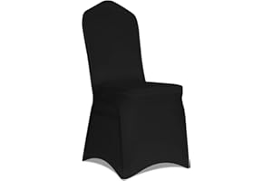 Kapwall 50 PCS Black Chair Covers Polyester Spandex Chair Cover for Wedding Party Dining Banquet Decoration Covers