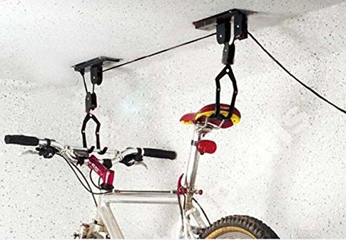 Garaje Hanger Polea Accesorio de bicicleta bicicletas Ascensor techo montado de elevación de almacenamiento bicicleta Accesorios