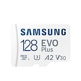 Samsung EVO Plus microSDXC Hafıza Kartı 128 GB, 160 MB/s, U3, V30, A2, &lrm;MB-MC128SA/TR (2024 Serisi) Beyaz