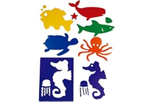 HenBea- plantillas con formas de animales del mar, Multicolor (834) , color/modelo surtido