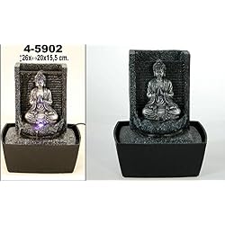Fuente De Agua Buda Con Bola De Cristal Y Luces LED: Relajación Zen Para Interior