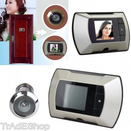 Preisvergleich Produktbild tradeshoptraesio® – Elektronischer Türspion Kamera Display Digital fotografieren Farben LCD 2,4 "