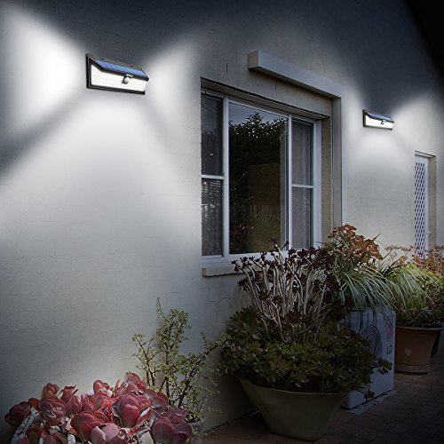 Mpow 2 Stück 54 LED Solarleuchte Außen Wasserdichte Solar Betriebene Lampe mit 120° Weitwinkel Bewegungs Sensor Solar für Garten, Terrasse, Wegbeleuchtung - 6