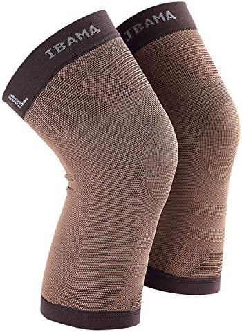 ibama Compression Knee Sleeve for Parents, Breathable High-tech Fabric Knee Brace Knee Support Protection for Sport Running, Pain Relief, Warmth Keeping - 1 Pair