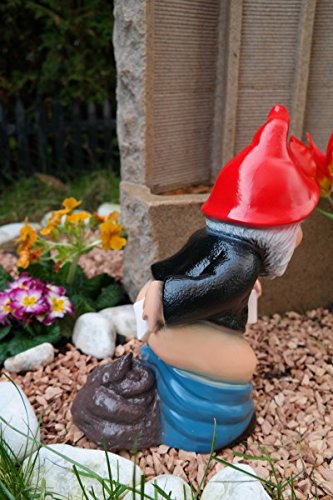 Gartenzwerg Scheisserle aus bruchfestem PVC Zwerg – Made in Germany Figur - 3
