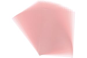 sourcing map Colored A4 Vellum Paper, 40 Sheet Light Pink Transparency 11.7 x 8.2 Printable Vellum Paper, Translucent Vellum Sheets for Printing Wedding Invitations, Ink Jet Laser Printer