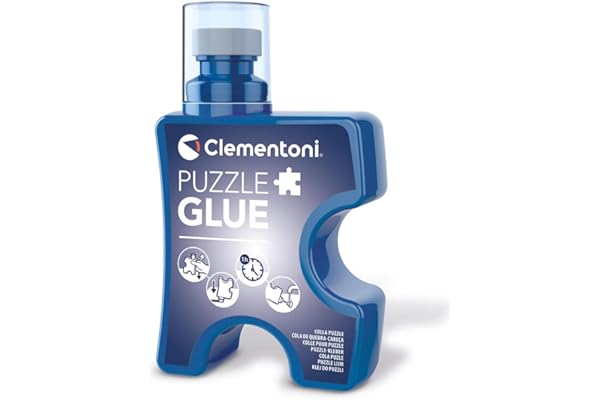 Clementoni - Pegamento Líquido para Puzzles 200 ml - Fijador Transparente con Esponja Aplicadora - Preserva los Colores y Protege tu Puzzle - Fácil de Usar y de Secado Rápido, 37044