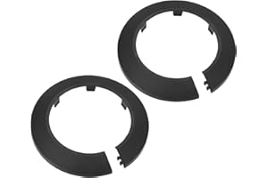 M METERXITY 2-Pack Pipe Cover Decoration, Suit for 75mm Outer Diameter Flange Water Pipe Escutcheon Water Pipe Drain Line Cover for Radiator Pipe/Water Drain Tube [Black]