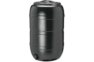 GENERIC Bowers Bargains Water Butt with Tap and Lockable Lid, 210L Capacity, Black