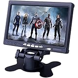 Kuman 7 Inch HD 1024*600 TFT LCD Screen Display Monitor for Raspberry Pi 3 3 2B B RPi 1 B+ A+ with HDMI VGA Input, DVD VCR Car with Remote HDMI Cable SC7J