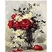 Produktbild WYTTT Malen Nach Zahlen Anzahl Wanddekor DIY Bild Ölgemälde Auf Leinwand Für Wohnkultur Rose Und Gänseblümchen 16 X 20 In Rahmenlose