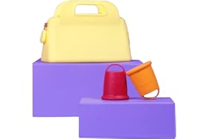 ‎BEPPY Beppy Cups SUNRISE (Rot und Orange) 2 Menstruationstassen ohne Stiel, mit Auslaufschutz - hypoallergen & latexfrei - für mehr Freiheiten während der Periode (Liebe, Sauna, Sport, Schwimmen)