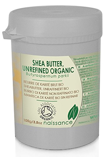 Shea Butter Unrefined Certified Organic - 100% Pure - 100g by Naissance