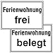 Produktbild Ferienwohnung frei Hinweisschild, Kunststoff, 30x20 cm