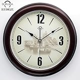 Kreative Garten Mute Mode Uhr einfache Kunst Stil der Europäischen Retro Armbanduhr Quarzuhr, Redwood