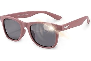 Maesy Gafas de Sol para Niño, Edades 3-6 Años, Protección Polarizada UV400, Montura Flexible y Blanda, Gafas de Sol Seguras y Cómodas para Niños, Lino