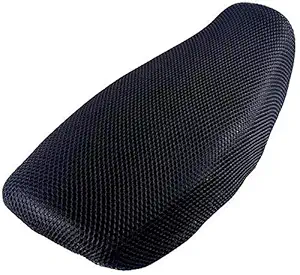 MIZZEO Bike Stretchable Net Seat Cover for Honda CB Unicorn 160 (Black)