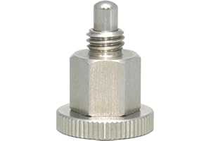 AUZHU- PGS - Metrische- Edelstahl-Rastbolzen ohne Rastsperre Arretierbolzen Federbolzen Positionierbolzen Sicherungsstifte Radbolzen Ausrichtstifte Teleskopstift Indexierstift Größe: M8 mm, S5 mm