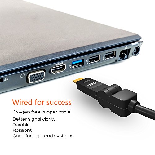 Urbo muli-Pivot Swivel und rotierendes HDMI 30AWG Kabel mit flexibelen und vergoldeten Kontakten für einfaches Verbinden (fast 2M!) - 5